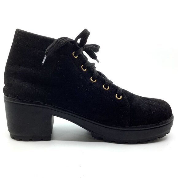 Black Suede Ankle Boots - Picture 2 of 6